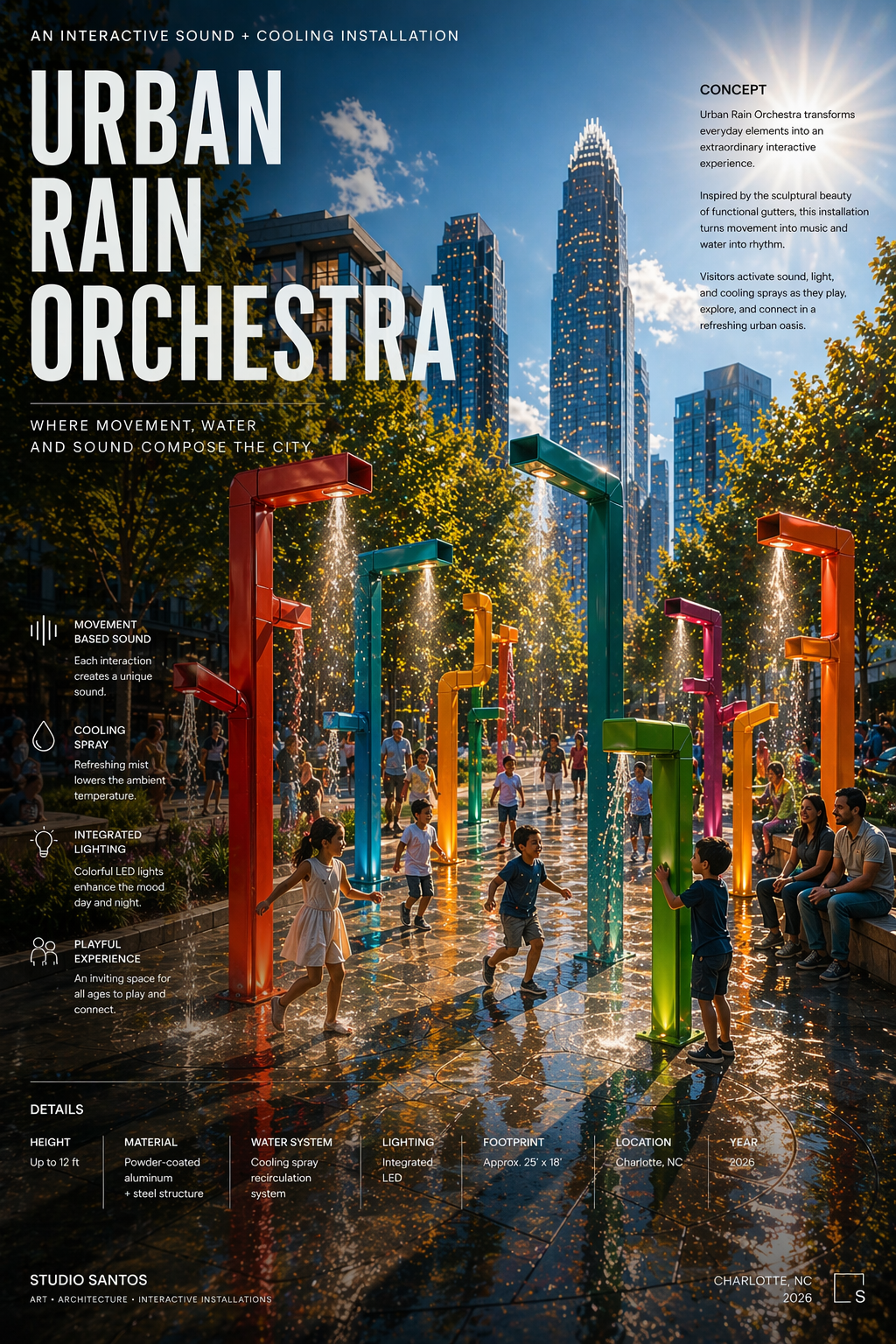 Urban Rain Orchestra — concept poster